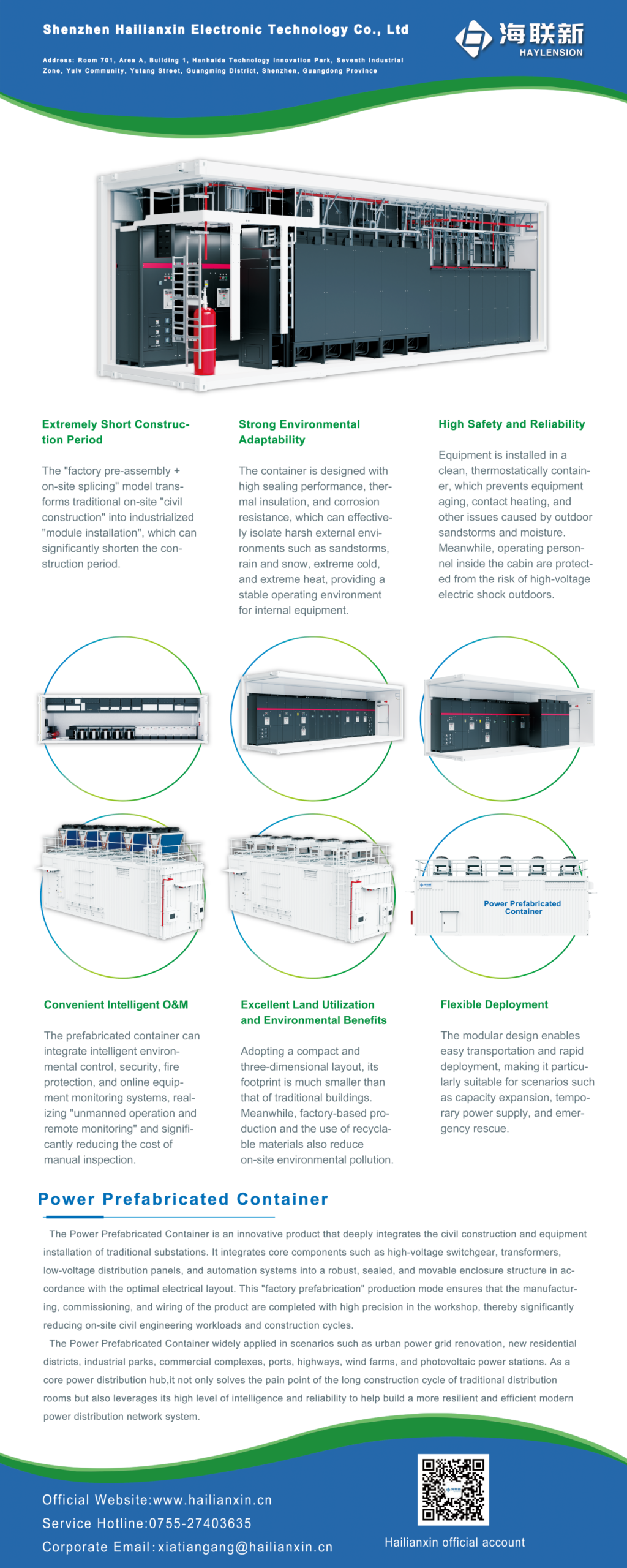 power prefabricated container