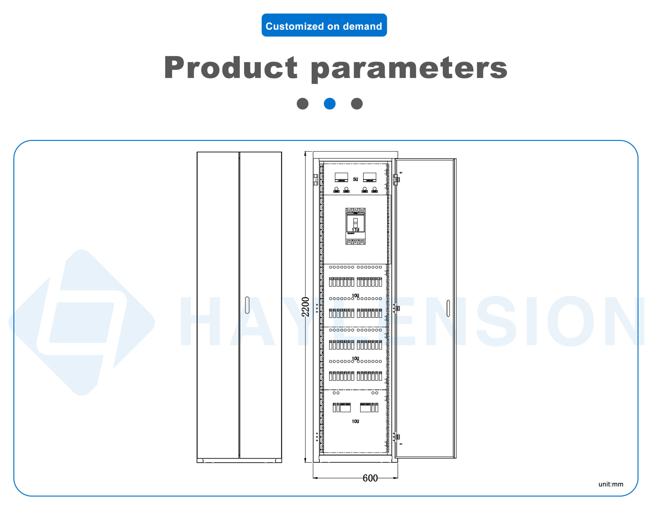 dc end of row cabinet
